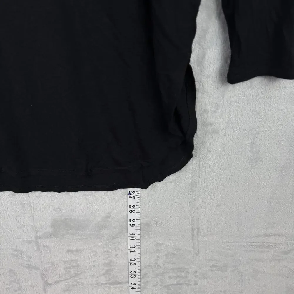 Aritzia Babaton Black 3/4 Sleeve Relaxed Fit Top Size XS Minimalist Essential - Picture 9 of 9